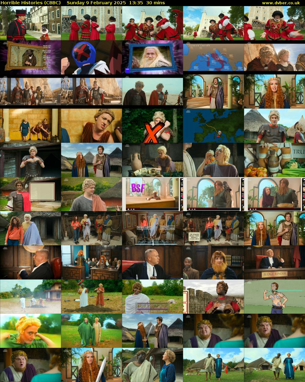 Horrible Histories (CBBC) Sunday 9 February 2025 13:35 - 14:05