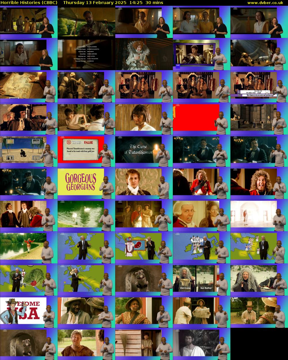 Horrible Histories (CBBC) Thursday 13 February 2025 14:25 - 14:55