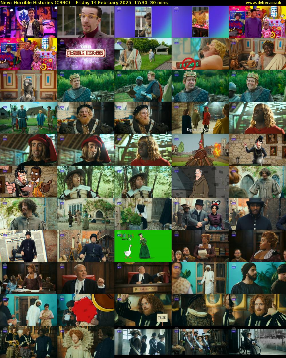 Horrible Histories (CBBC) Friday 14 February 2025 17:30 - 18:00