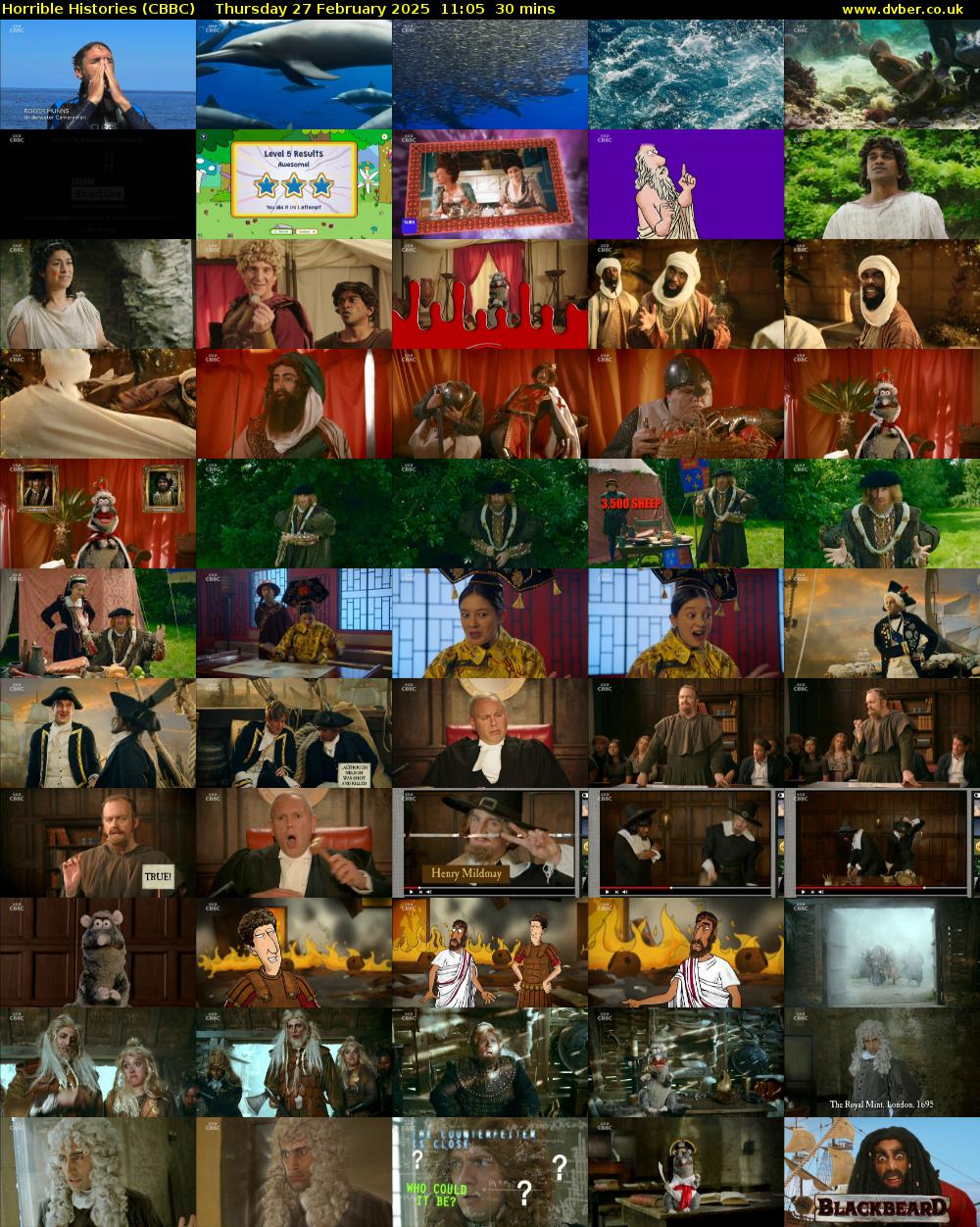 Horrible Histories (CBBC) Thursday 27 February 2025 11:05 - 11:35