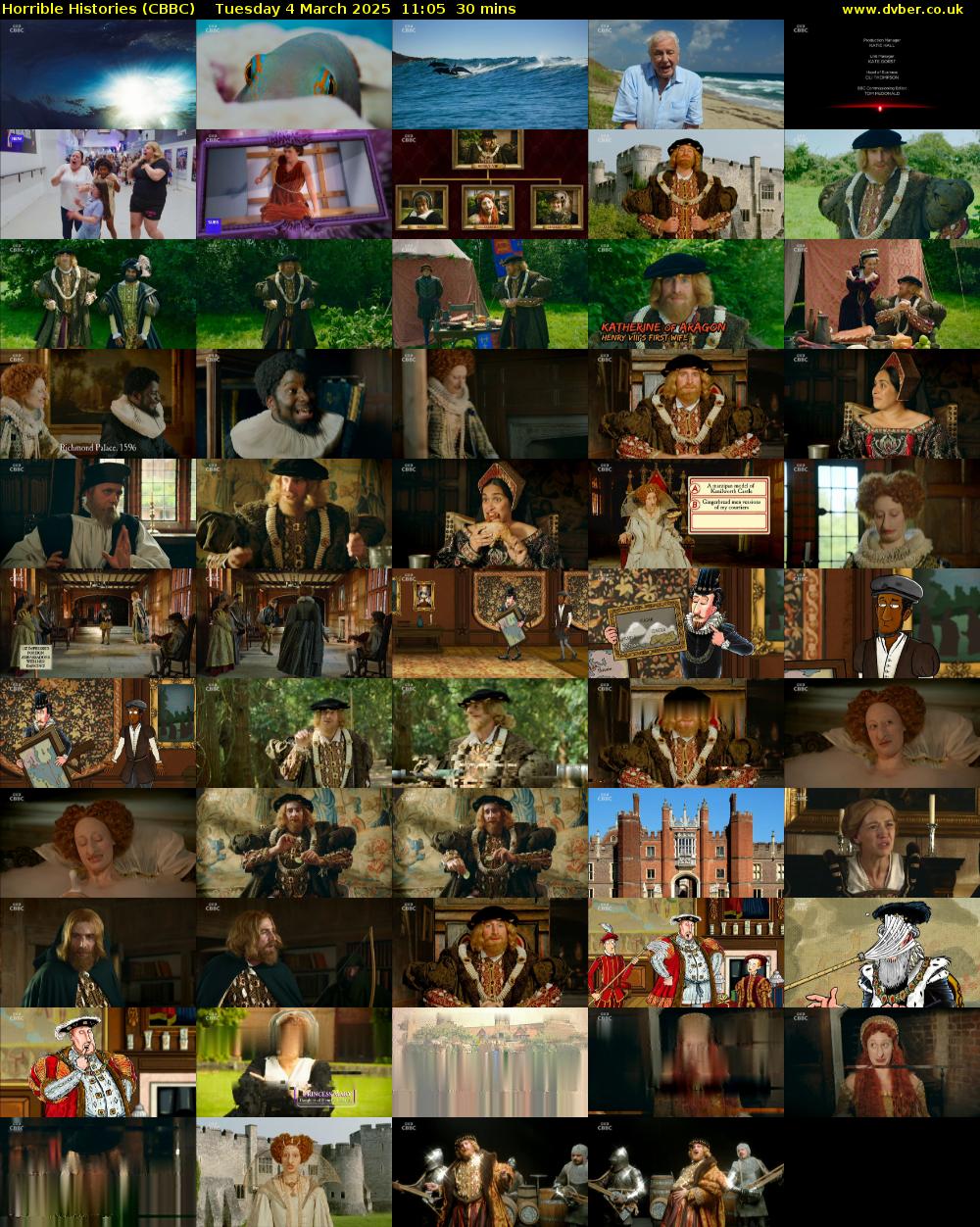 Horrible Histories (CBBC) Tuesday 4 March 2025 11:05 - 11:35