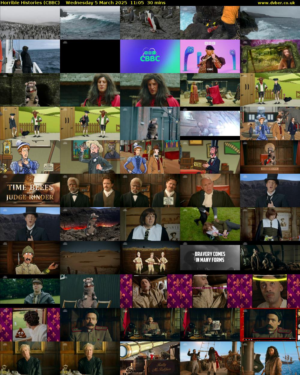 Horrible Histories (CBBC) Wednesday 5 March 2025 11:05 - 11:35