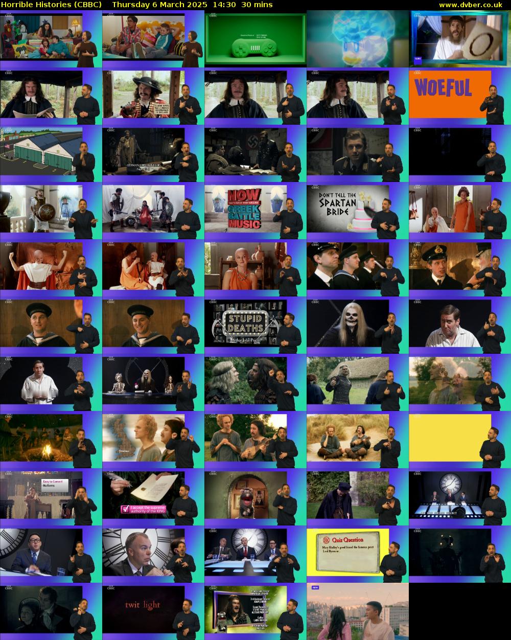 Horrible Histories (CBBC) Thursday 6 March 2025 14:30 - 15:00