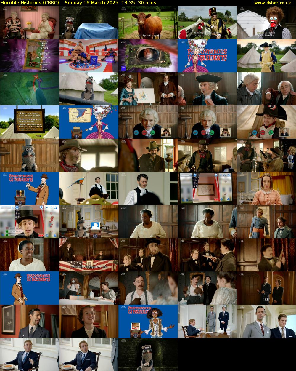 Horrible Histories (CBBC) Sunday 16 March 2025 13:35 - 14:05
