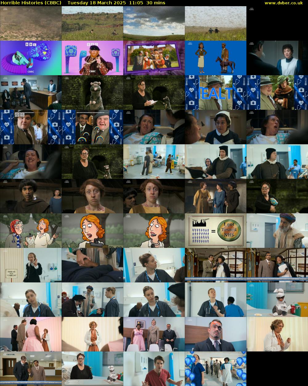 Horrible Histories (CBBC) Tuesday 18 March 2025 11:05 - 11:35