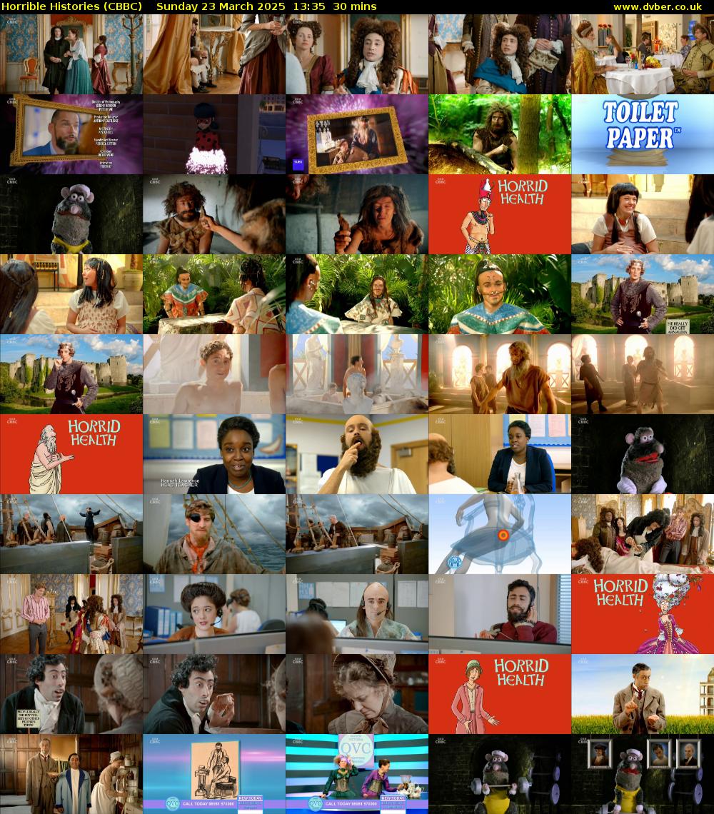 Horrible Histories (CBBC) Sunday 23 March 2025 13:35 - 14:05