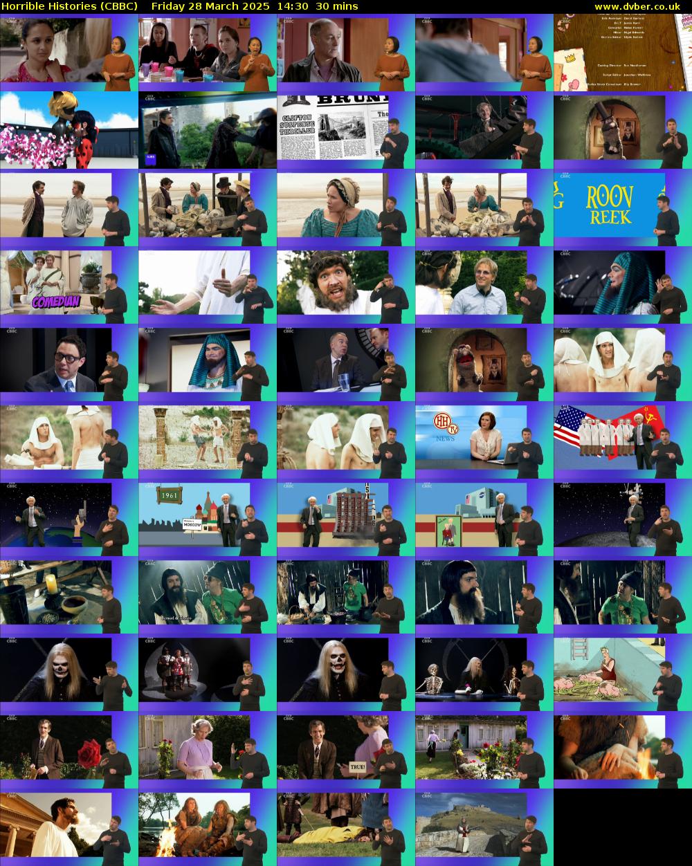 Horrible Histories (CBBC) Friday 28 March 2025 14:30 - 15:00