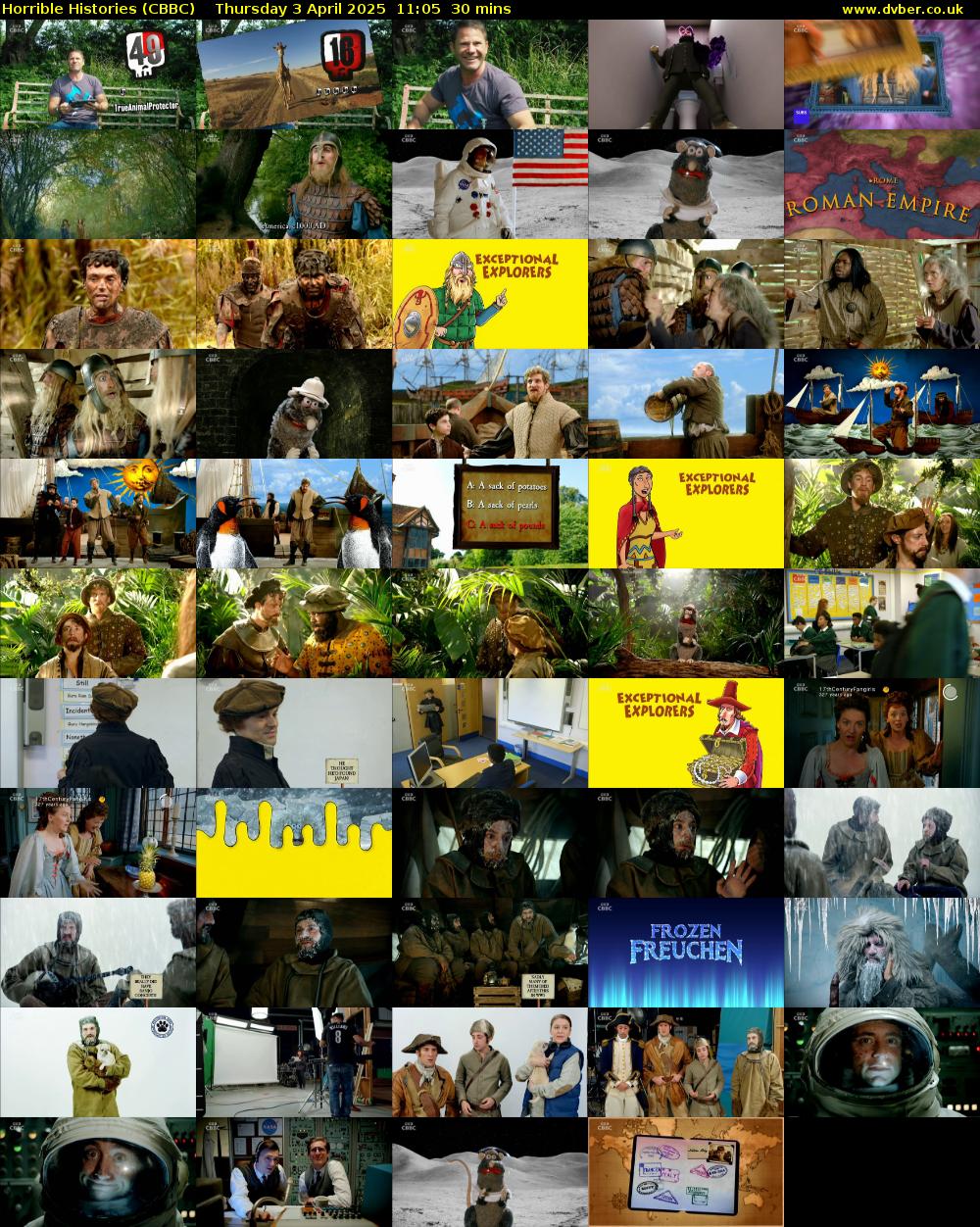 Horrible Histories (CBBC) Thursday 3 April 2025 11:05 - 11:35