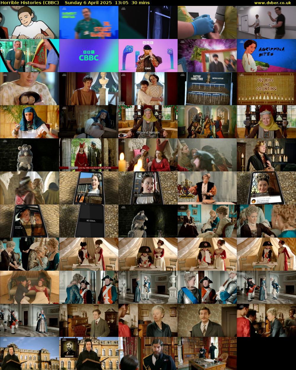 Horrible Histories (CBBC) Sunday 6 April 2025 13:05 - 13:35