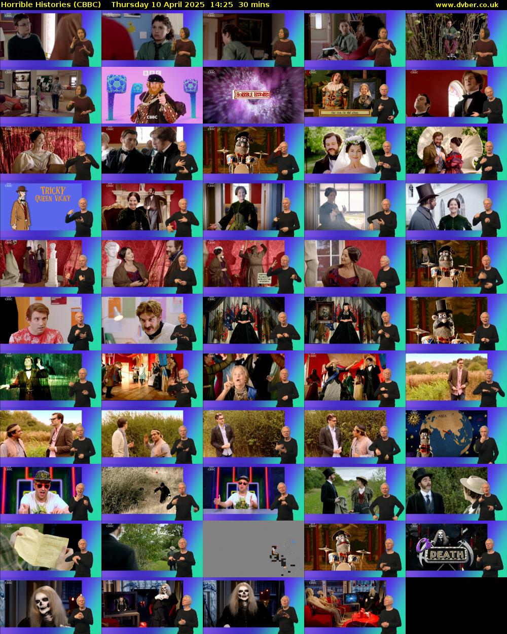 Horrible Histories (CBBC) Thursday 10 April 2025 14:25 - 14:55