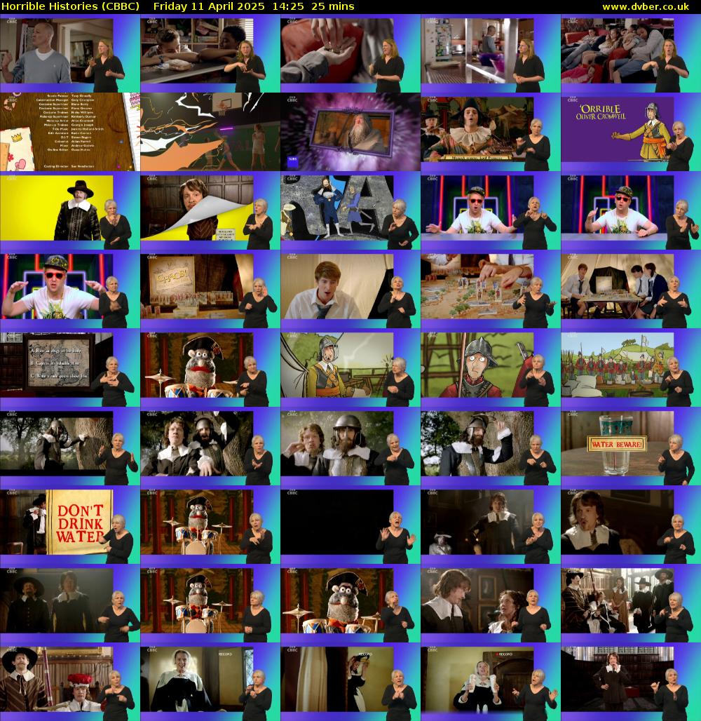 Horrible Histories (CBBC) Friday 11 April 2025 14:25 - 14:50