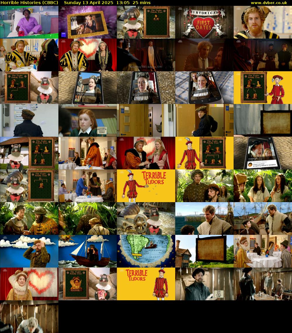 Horrible Histories (CBBC) Sunday 13 April 2025 13:05 - 13:30