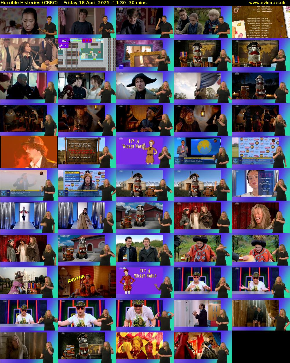 Horrible Histories (CBBC) Friday 18 April 2025 14:30 - 15:00