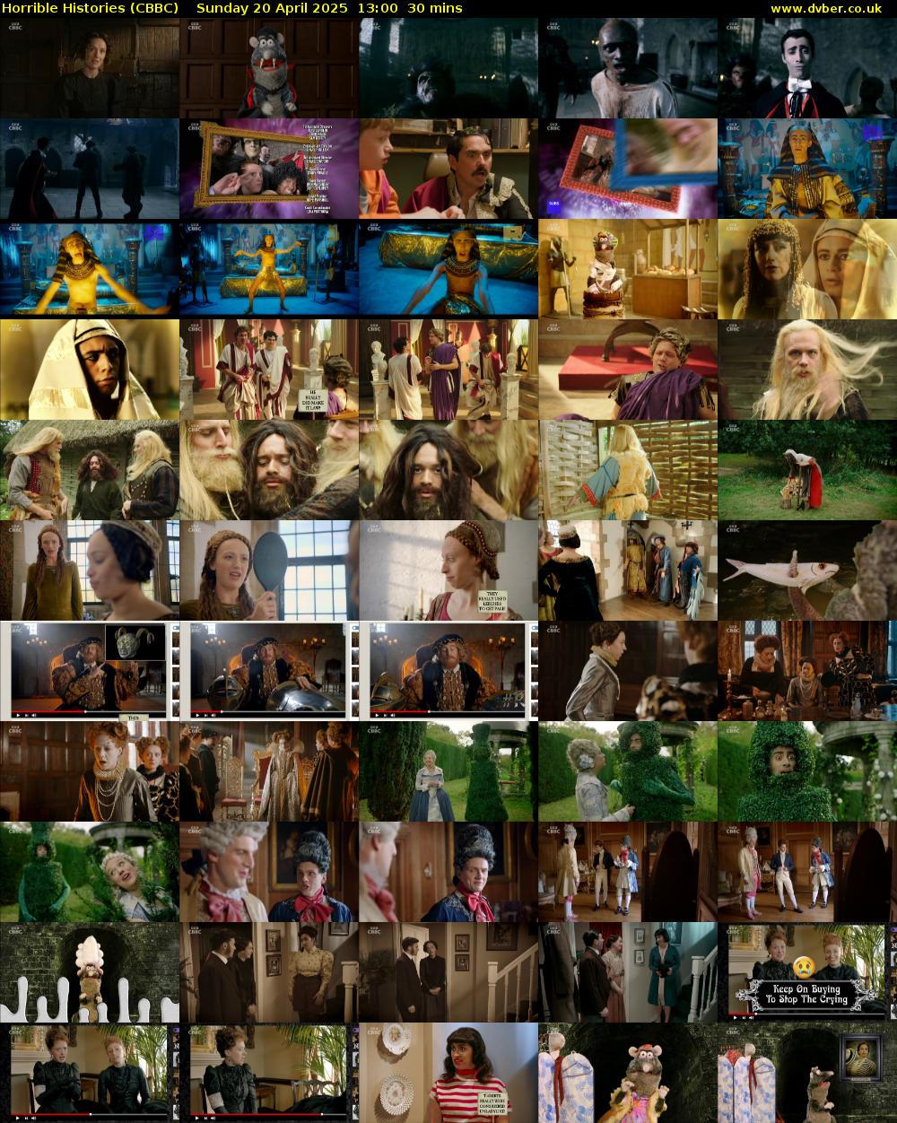Horrible Histories (CBBC) Sunday 20 April 2025 13:00 - 13:30