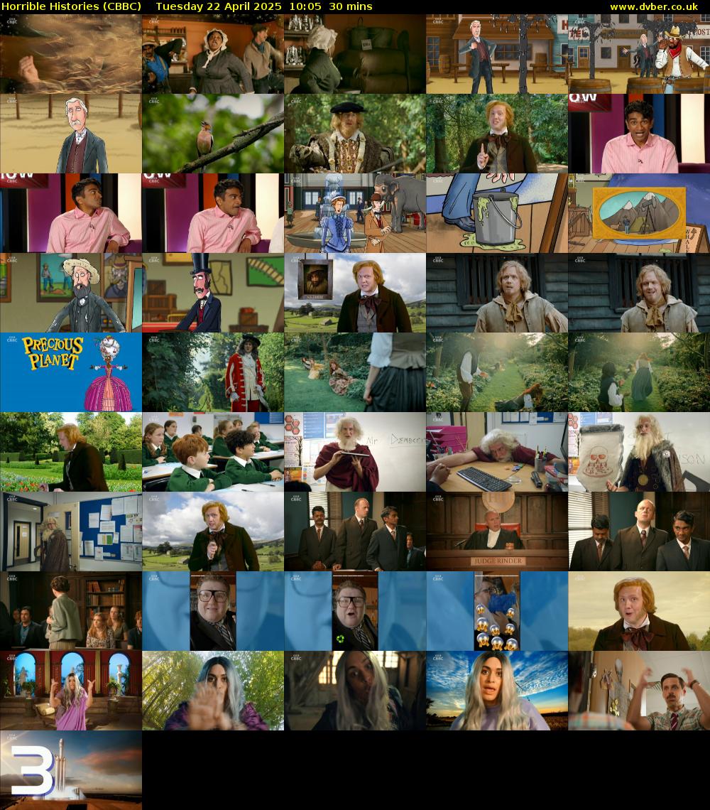 Horrible Histories (CBBC) Tuesday 22 April 2025 10:05 - 10:35