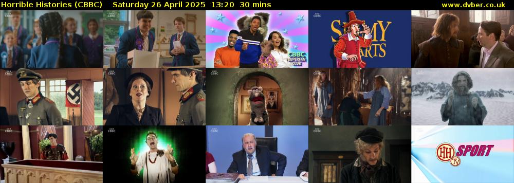 Horrible Histories (CBBC) Saturday 26 April 2025 13:20 - 13:50