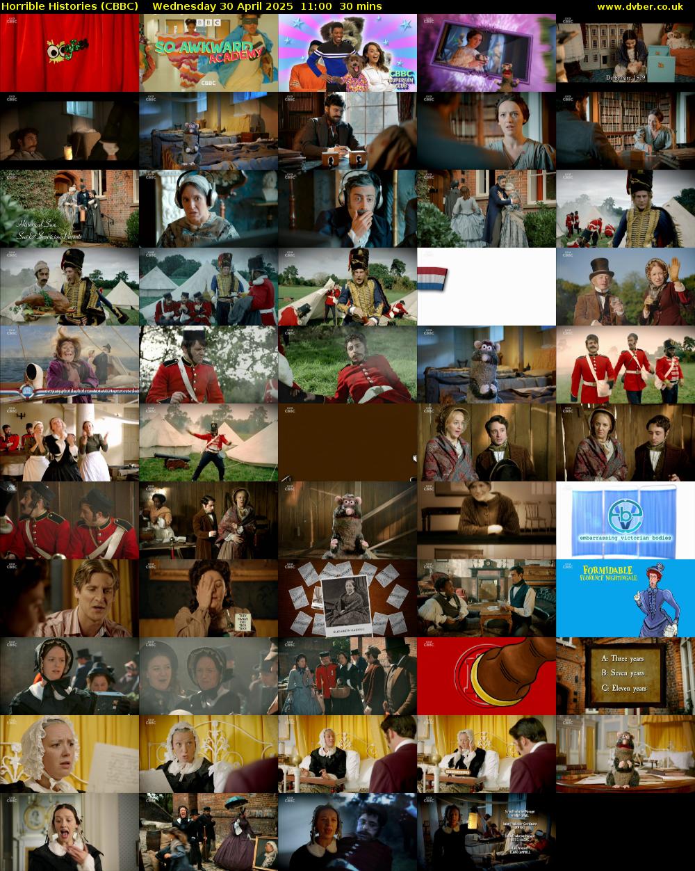Horrible Histories (CBBC) Wednesday 30 April 2025 11:00 - 11:30