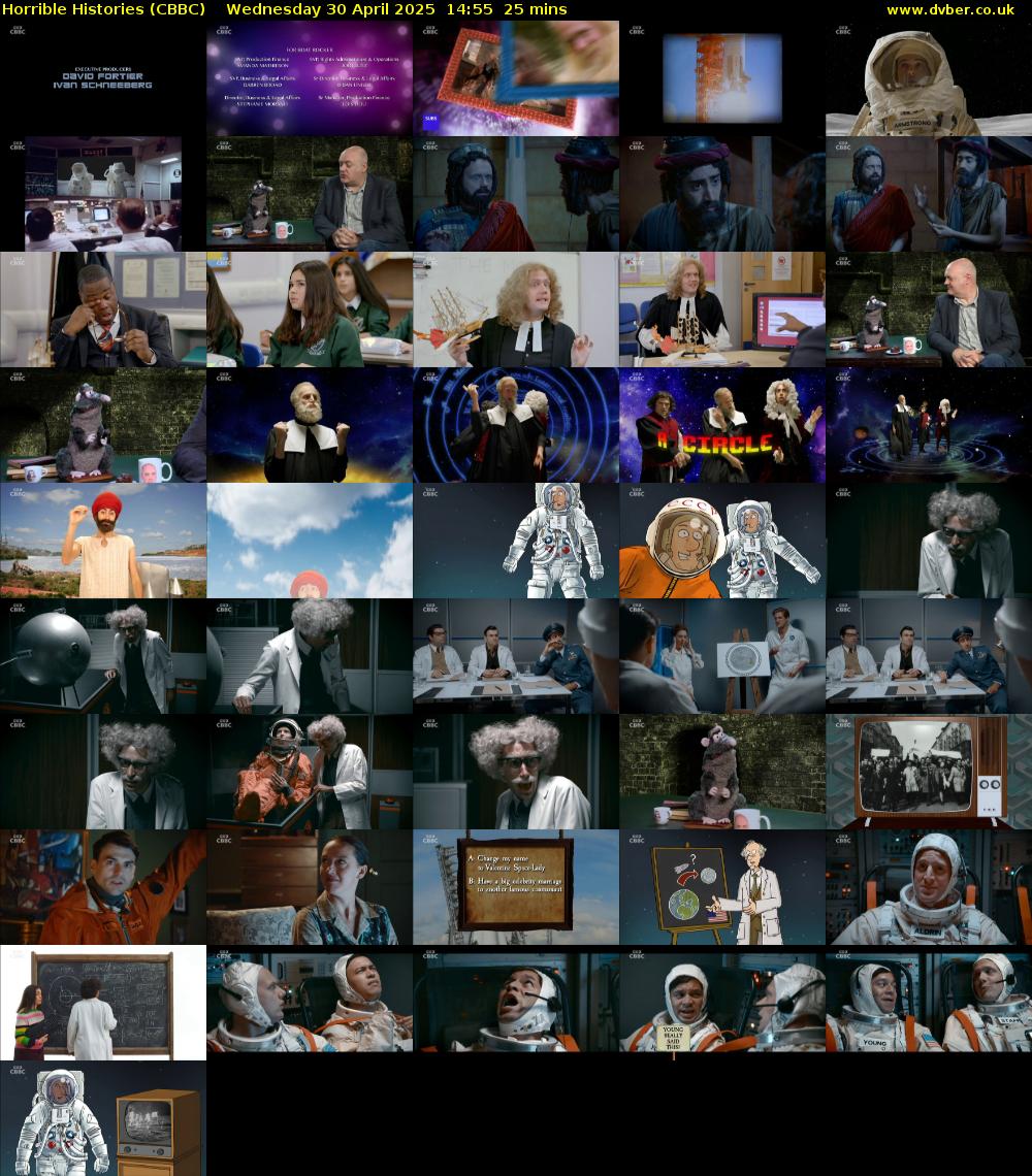 Horrible Histories (CBBC) Wednesday 30 April 2025 14:55 - 15:20