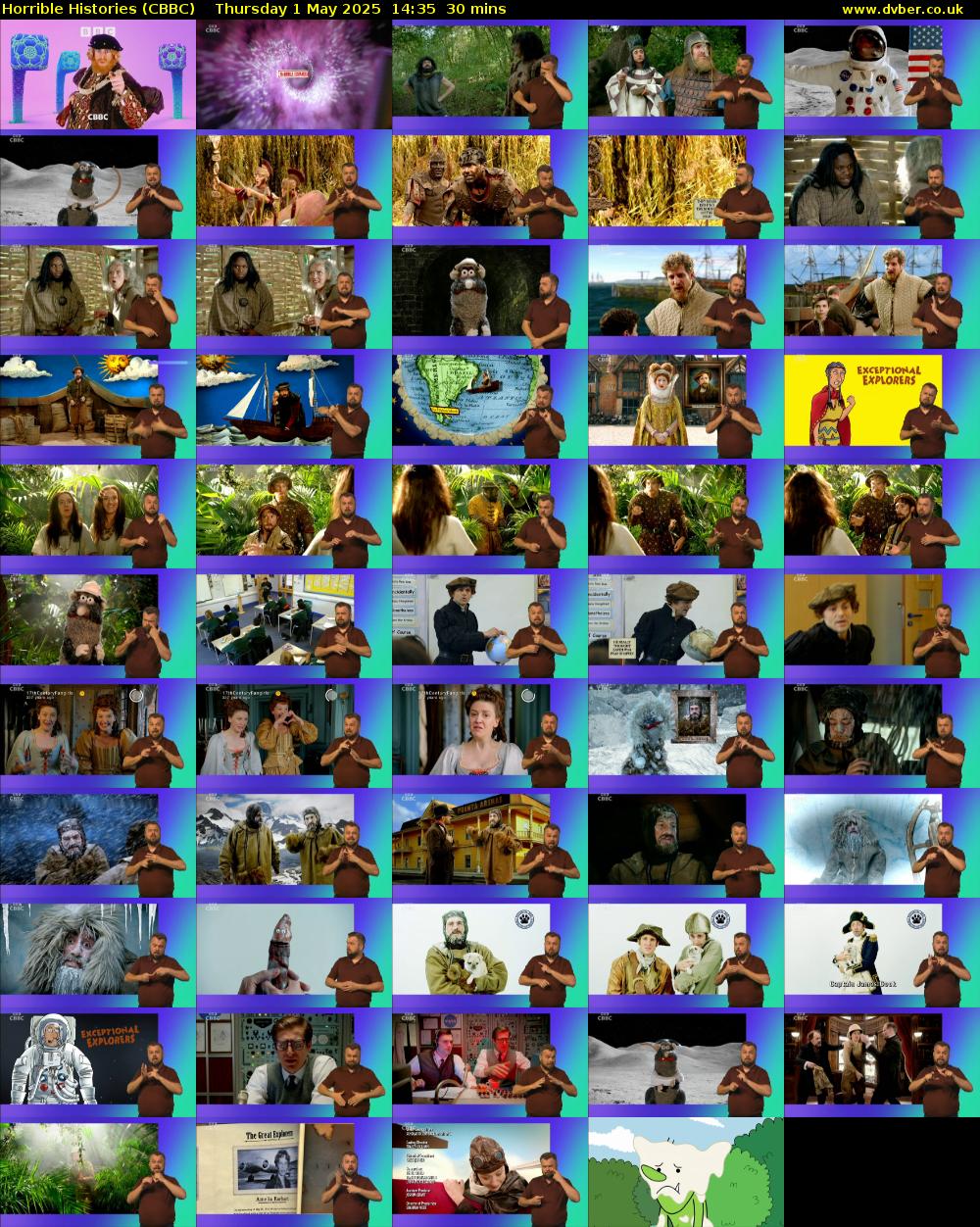 Horrible Histories (CBBC) Thursday 1 May 2025 14:35 - 15:05