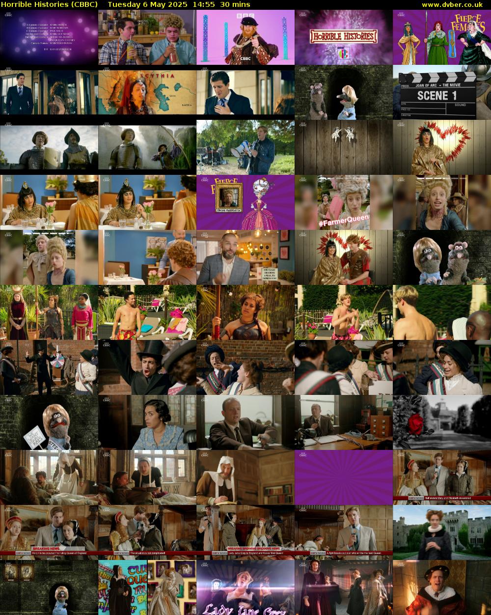 Horrible Histories (CBBC) Tuesday 6 May 2025 14:55 - 15:25