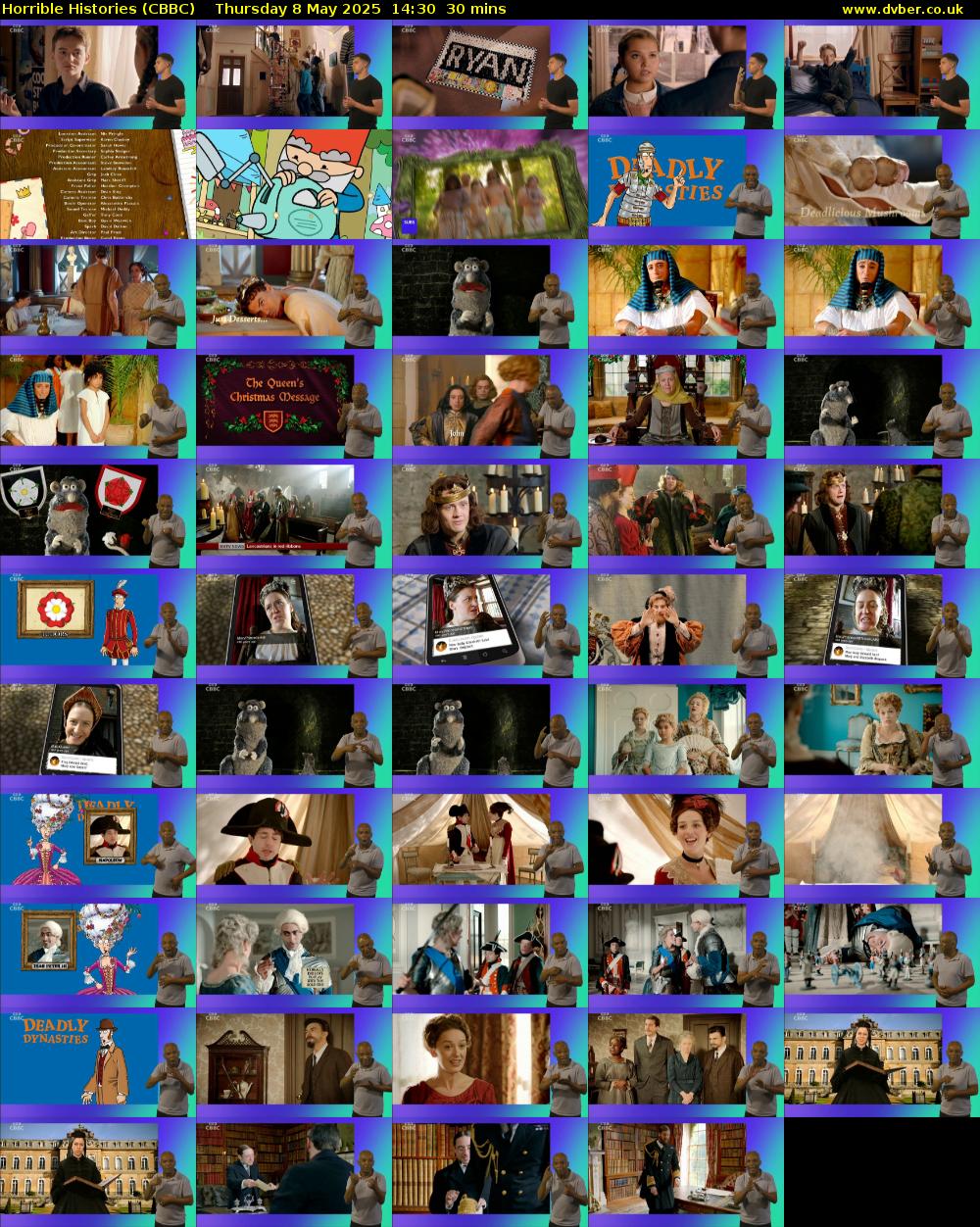 Horrible Histories (CBBC) Thursday 8 May 2025 14:30 - 15:00