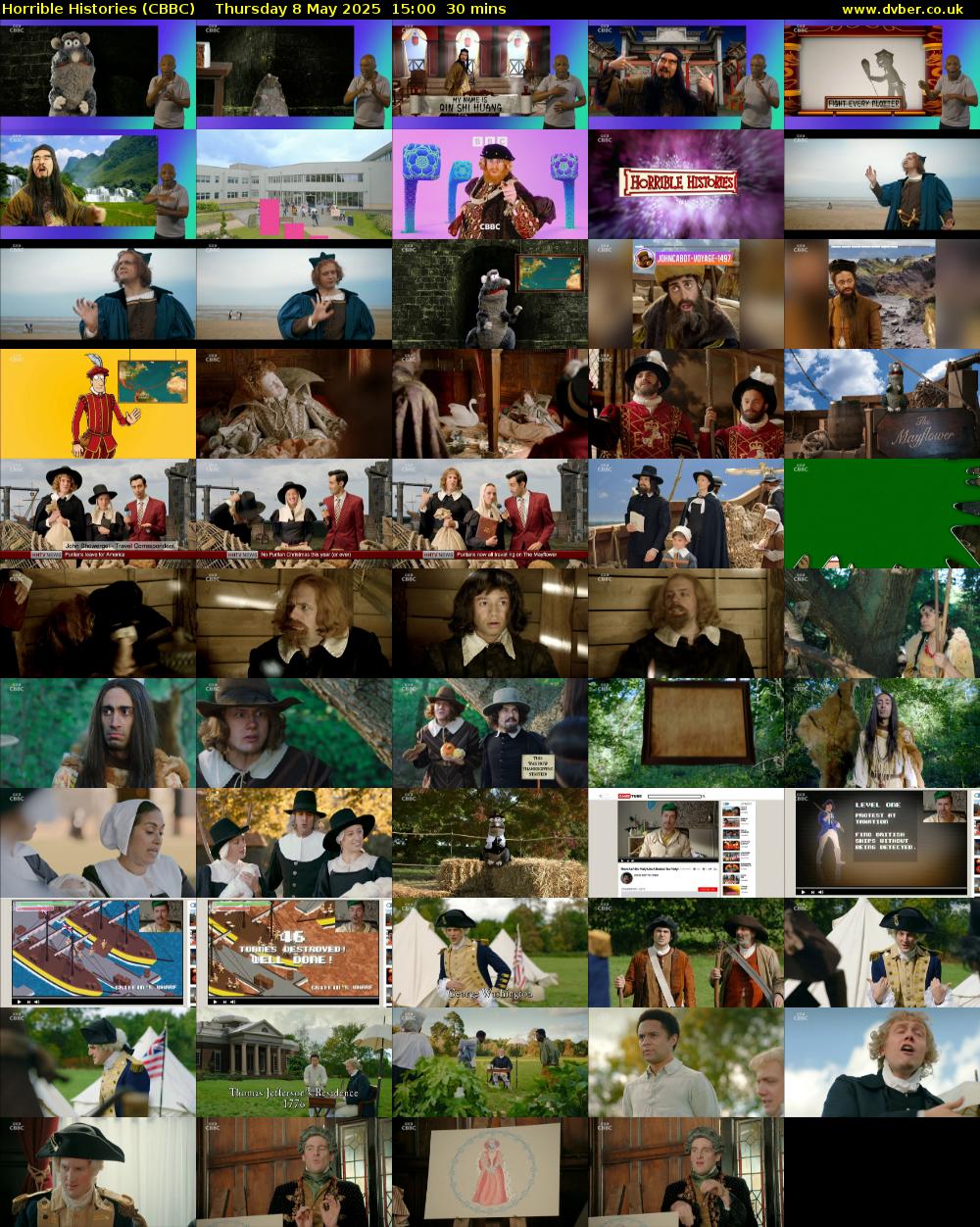Horrible Histories (CBBC) Thursday 8 May 2025 15:00 - 15:30