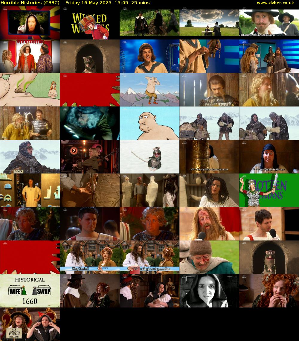 Horrible Histories (CBBC) Friday 16 May 2025 15:05 - 15:30