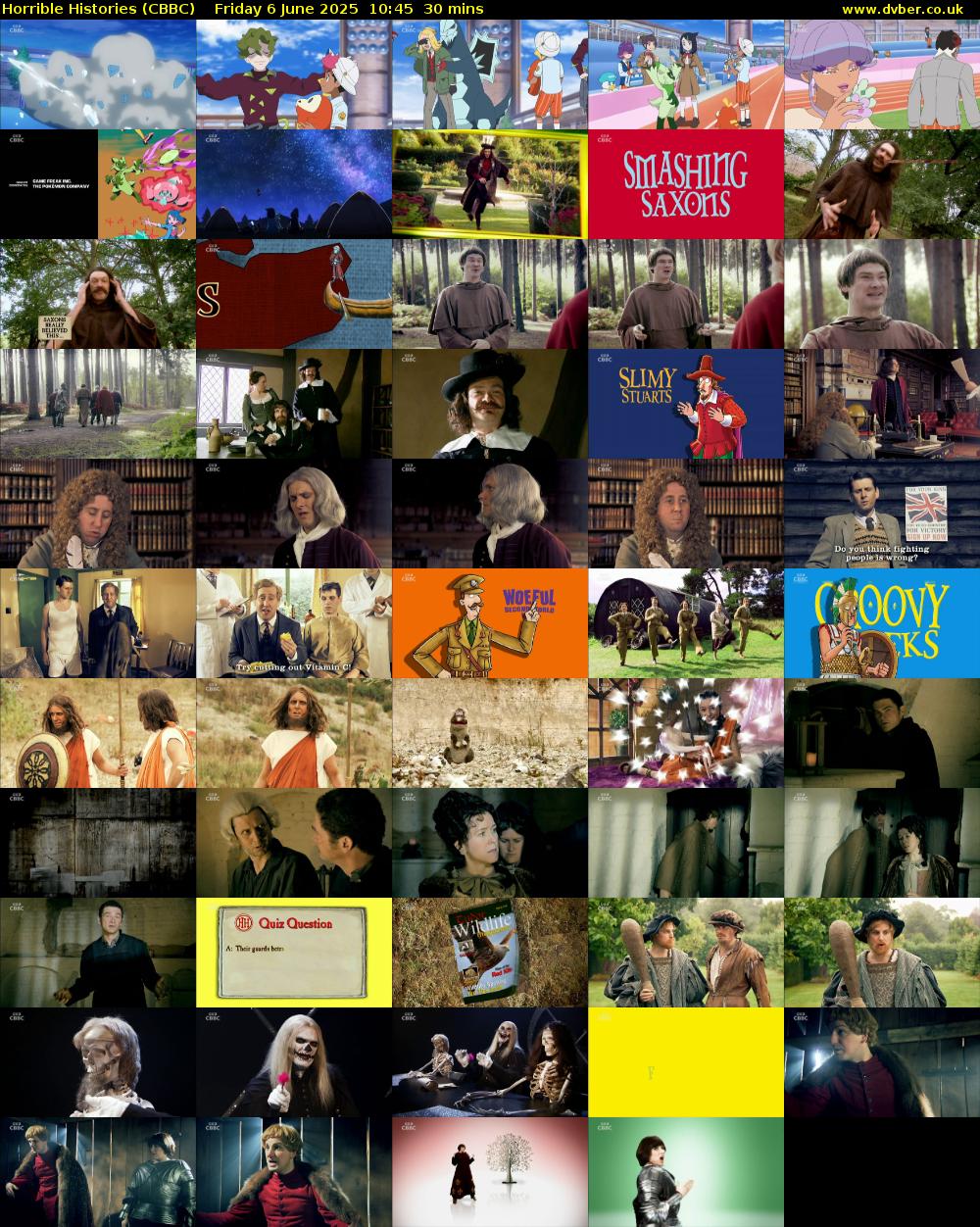 Horrible Histories (CBBC) Friday 6 June 2025 10:45 - 11:15