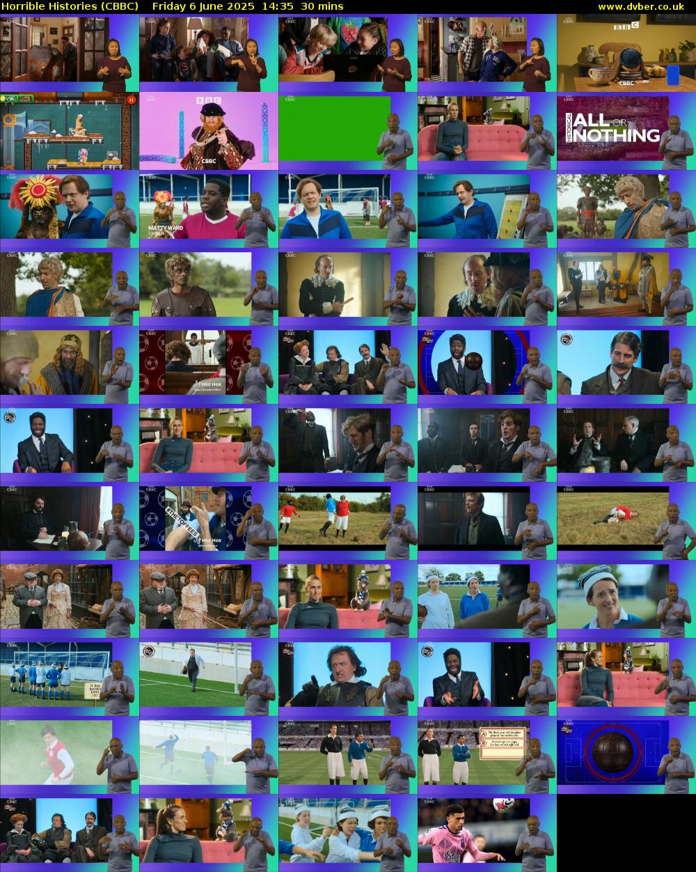 Horrible Histories (CBBC) Friday 6 June 2025 14:35 - 15:05
