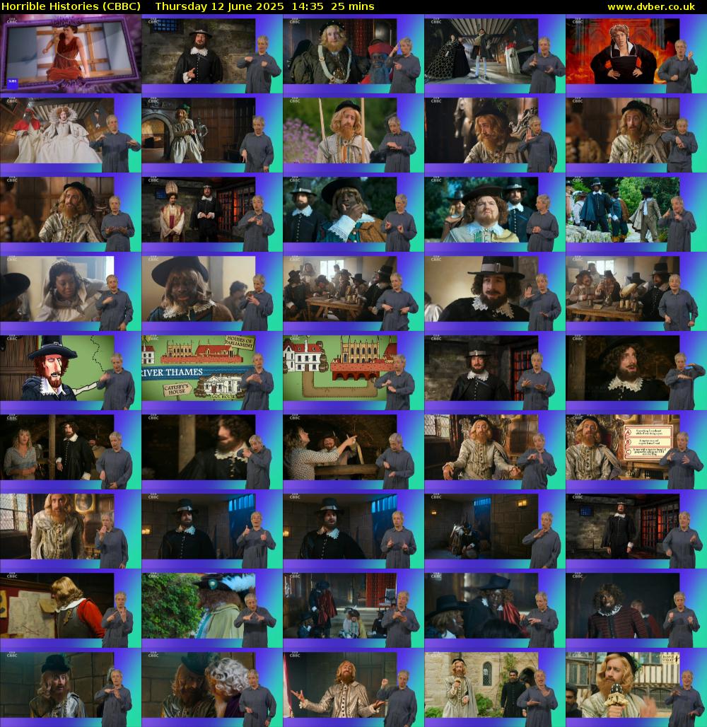 Horrible Histories (CBBC) Thursday 12 June 2025 14:35 - 15:00