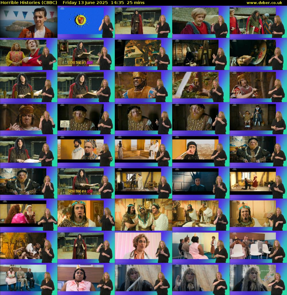 Horrible Histories (CBBC) Friday 13 June 2025 14:35 - 15:00