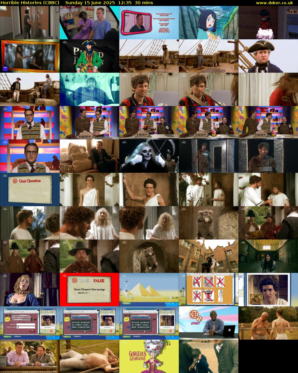 Horrible Histories (CBBC) Sunday 15 June 2025 12:35 - 13:05
