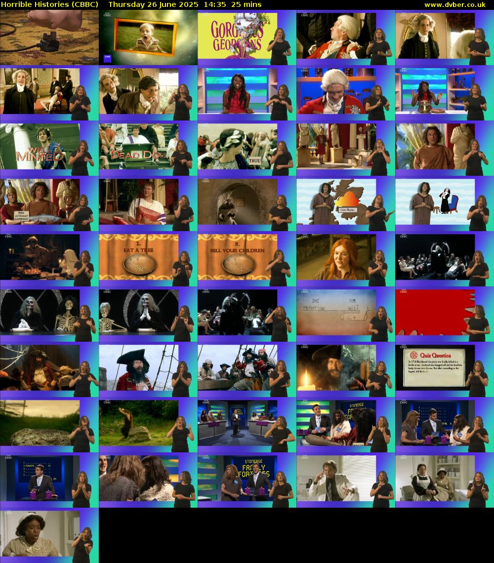 Horrible Histories (CBBC) Thursday 26 June 2025 14:35 - 15:00