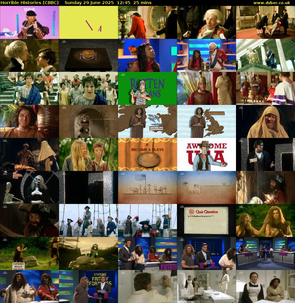 Horrible Histories (CBBC) Sunday 29 June 2025 12:45 - 13:10