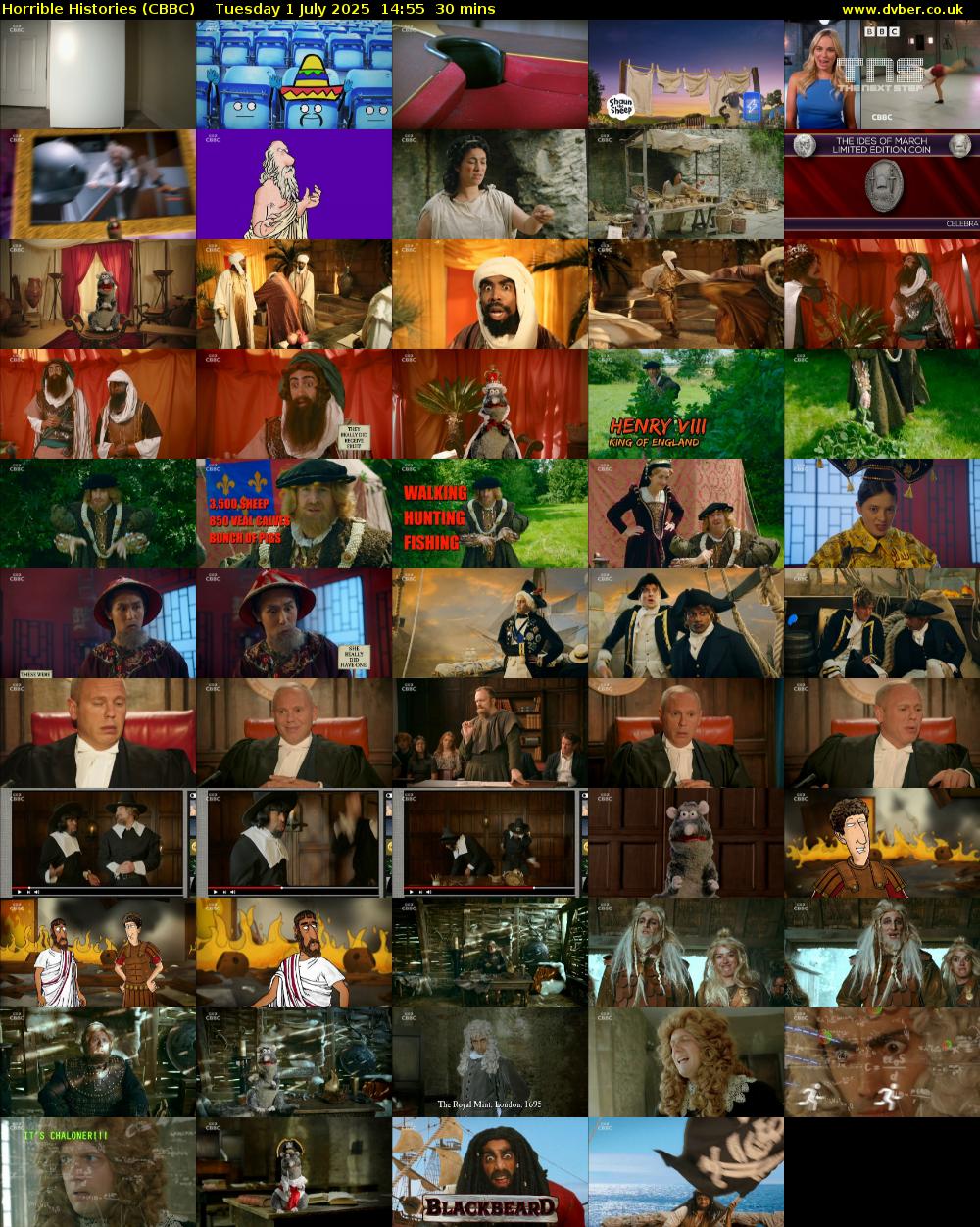 Horrible Histories (CBBC) Tuesday 1 July 2025 14:55 - 15:25