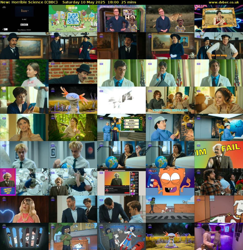 Horrible Science (CBBC) Saturday 10 May 2025 18:00 - 18:25