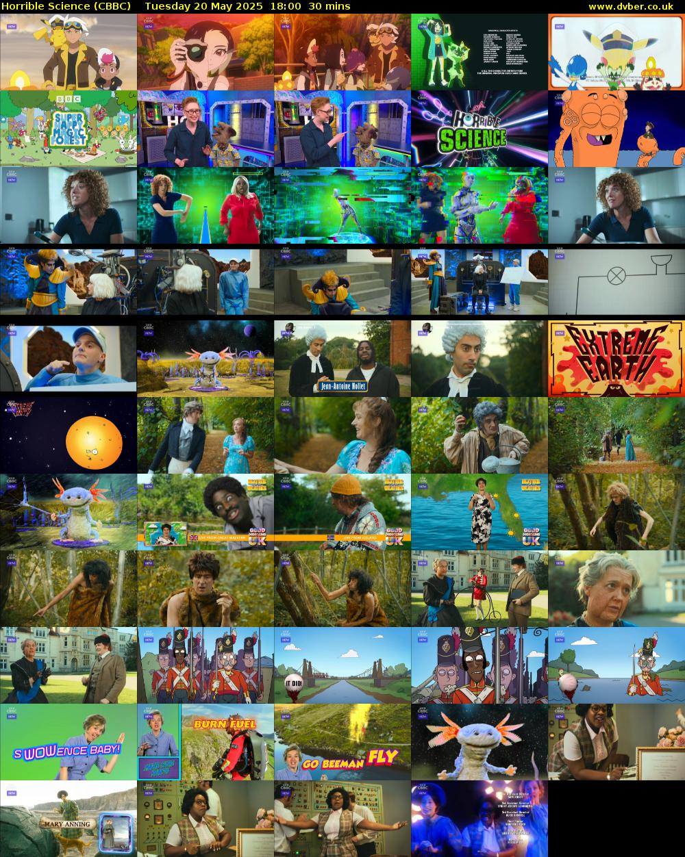 Horrible Science (CBBC) Tuesday 20 May 2025 18:00 - 18:30