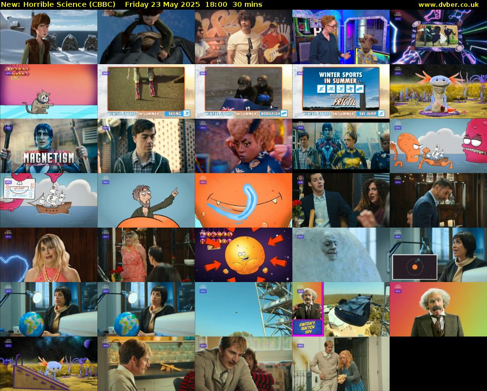 Horrible Science (CBBC) Friday 23 May 2025 18:00 - 18:30