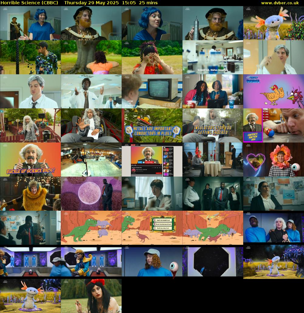 Horrible Science (CBBC) Thursday 29 May 2025 15:05 - 15:30