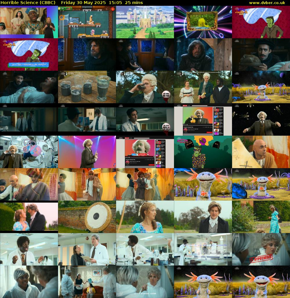 Horrible Science (CBBC) Friday 30 May 2025 15:05 - 15:30