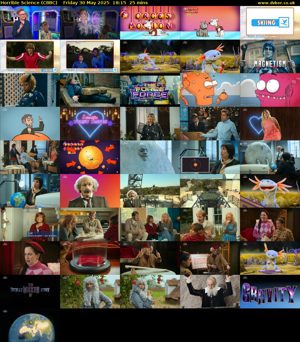 Horrible Science (CBBC) Friday 30 May 2025 18:15 - 18:40