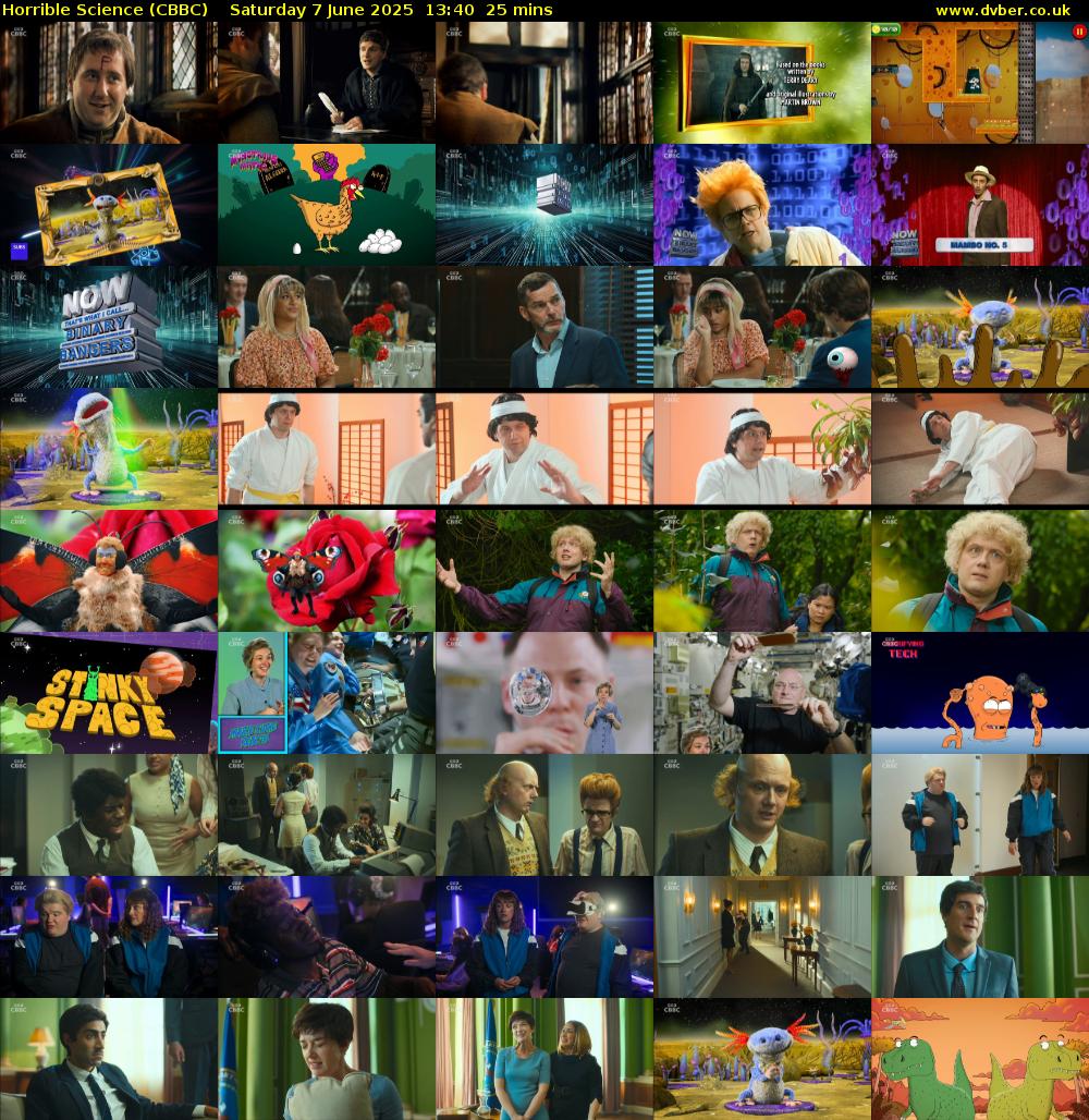 Horrible Science (CBBC) Saturday 7 June 2025 13:40 - 14:05
