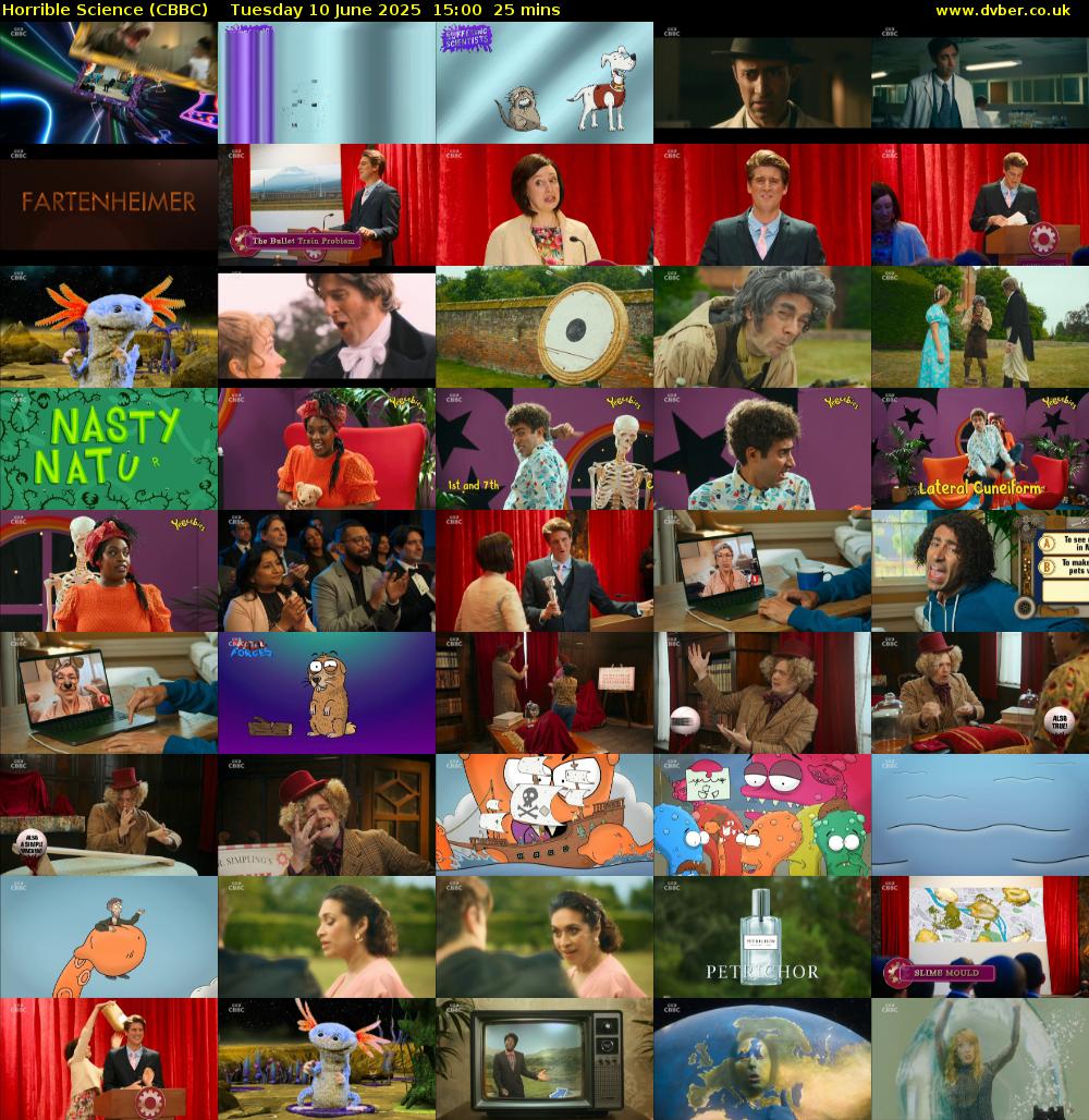 Horrible Science (CBBC) Tuesday 10 June 2025 15:00 - 15:25