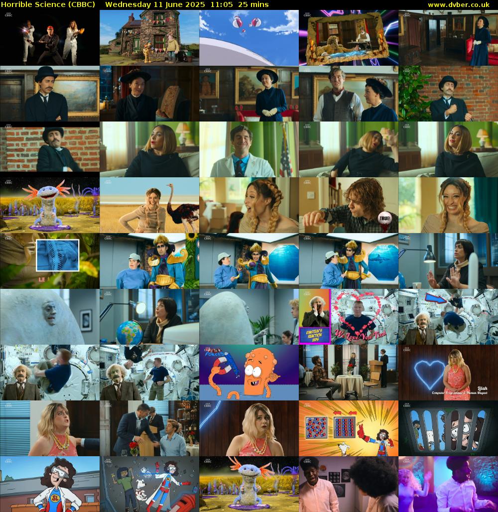 Horrible Science (CBBC) Wednesday 11 June 2025 11:05 - 11:30