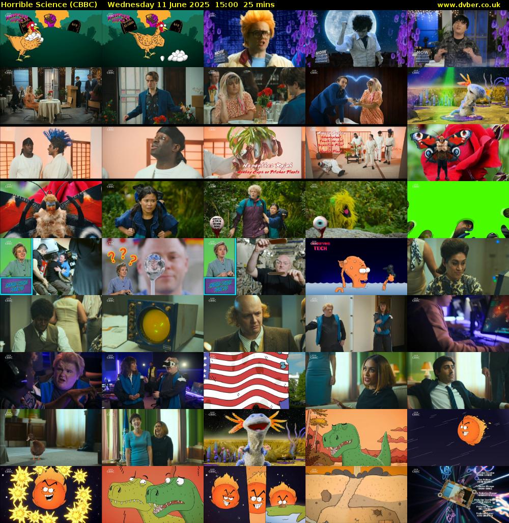 Horrible Science (CBBC) Wednesday 11 June 2025 15:00 - 15:25