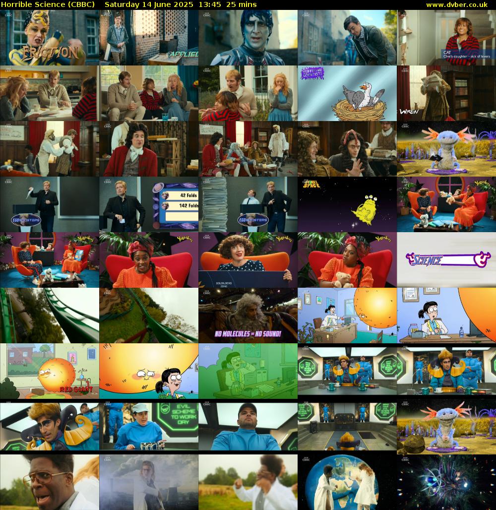 Horrible Science (CBBC) Saturday 14 June 2025 13:45 - 14:10