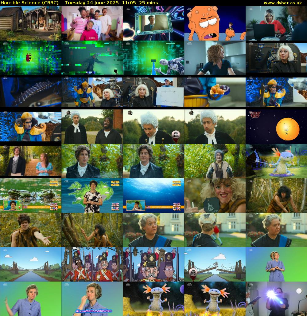 Horrible Science (CBBC) Tuesday 24 June 2025 11:05 - 11:30