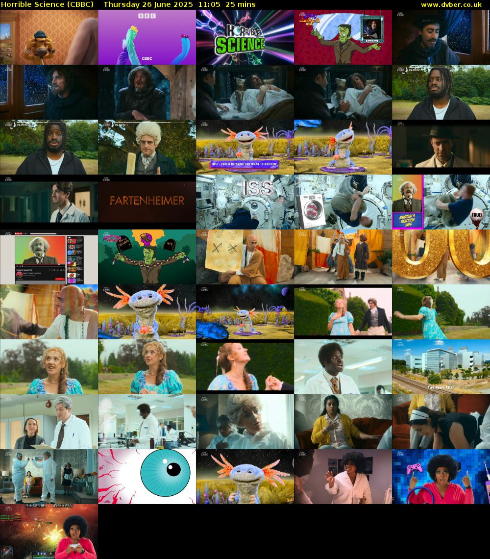 Horrible Science (CBBC) Thursday 26 June 2025 11:05 - 11:30