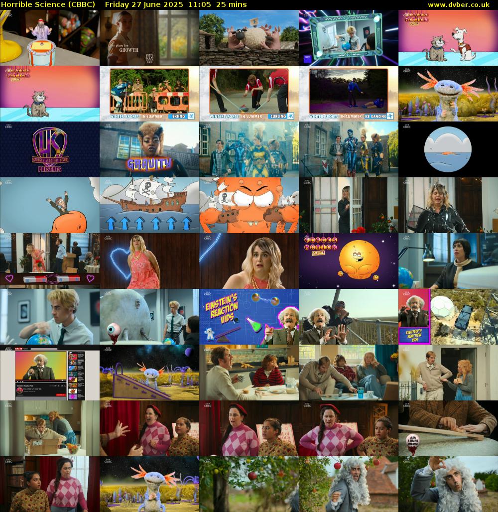 Horrible Science (CBBC) Friday 27 June 2025 11:05 - 11:30