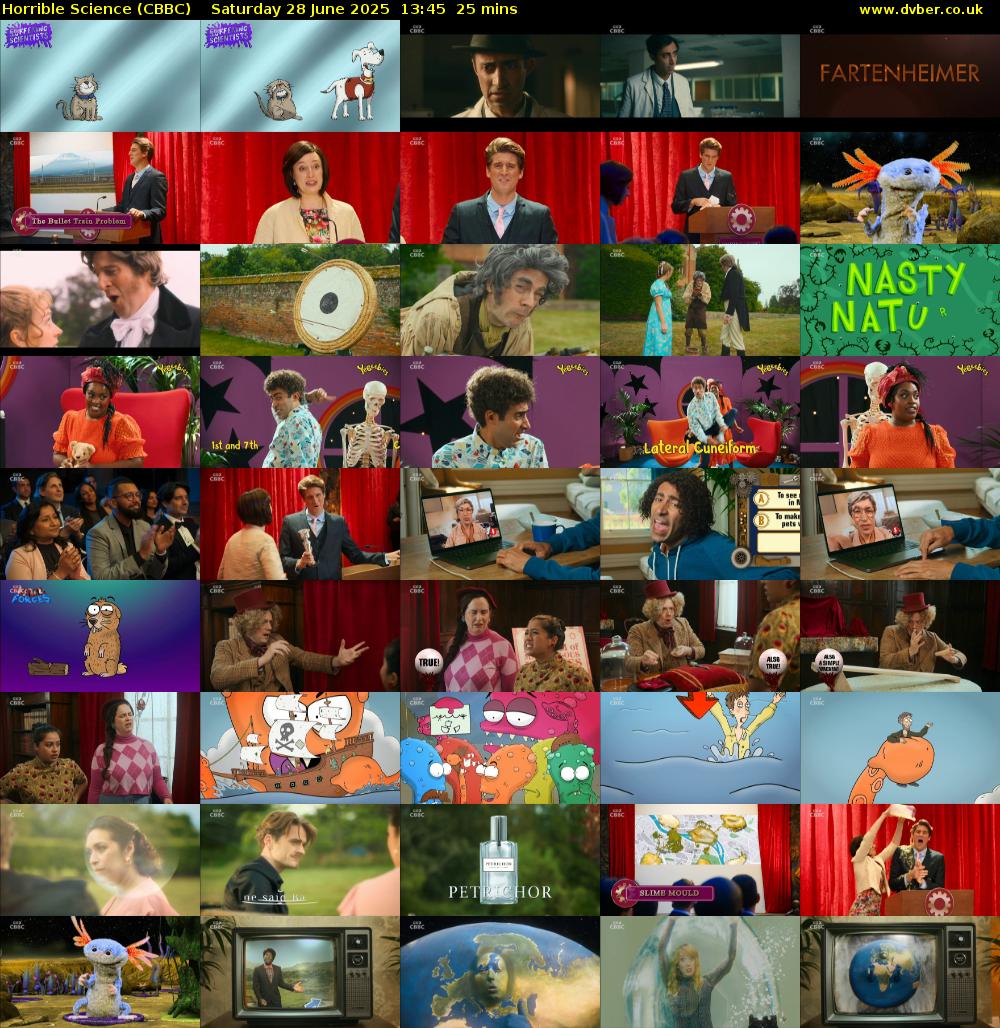 Horrible Science (CBBC) Saturday 28 June 2025 13:45 - 14:10